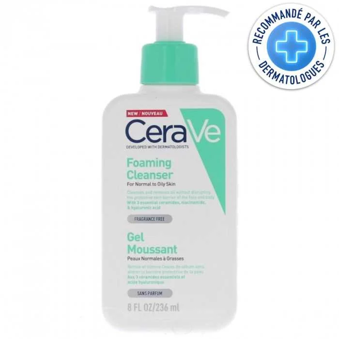 CeraVe Gel Moussant Peaux Normales à Grasses 236 ml