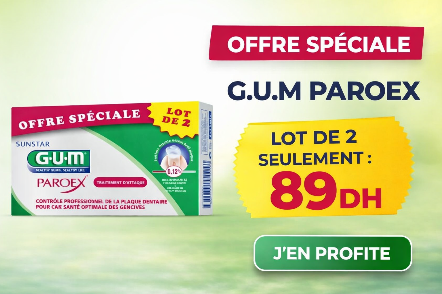 Pack Dentifrice PAROEX 2