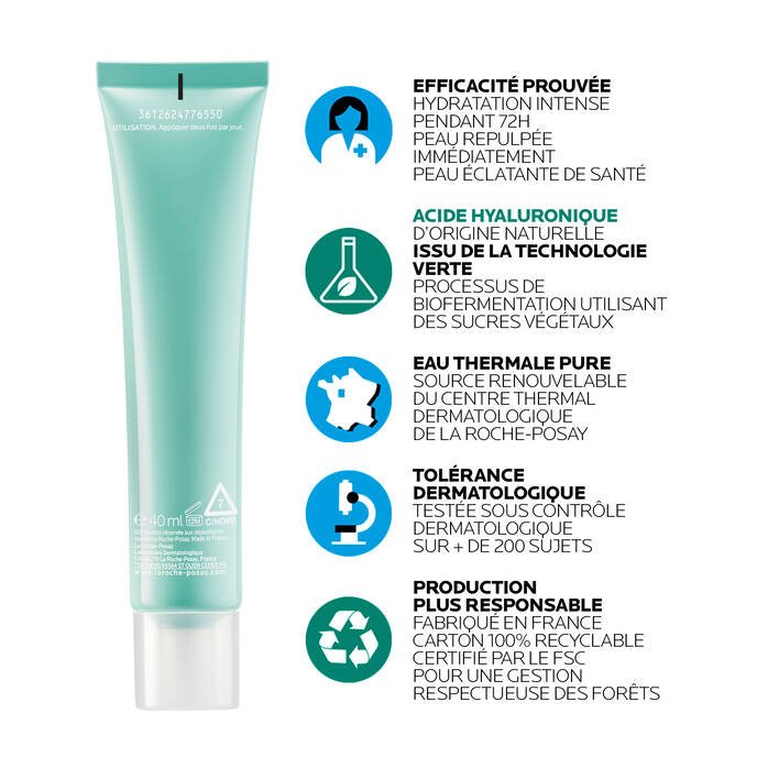 La Roche-Posay Hydraphase HA Riche Crème Hydratante à l’acide hyaluronique 40 ml – Image 9