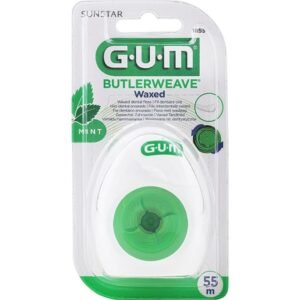 GUM ButlerWeave Fil Dentaire Ciré Mentholé 55m