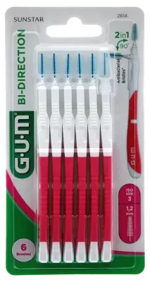 GUM Brossette Interdentaire Bi-Direction 1.2mm