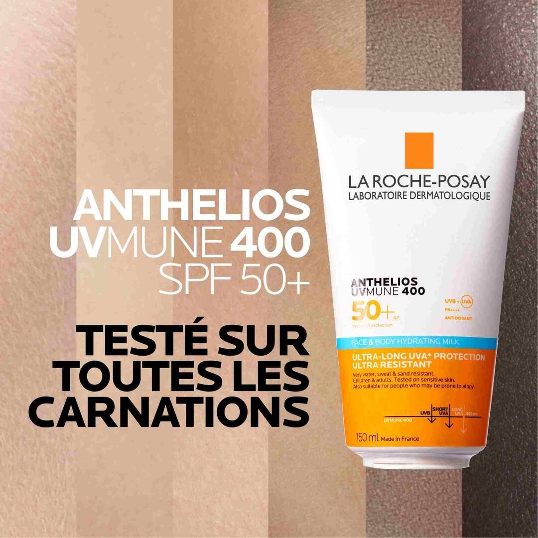 LA ROCHE-POSAY ANTHELIOS UVMUNE 400 Lait Solaire Visage & Corps SPF50+ 150 ml – Image 4