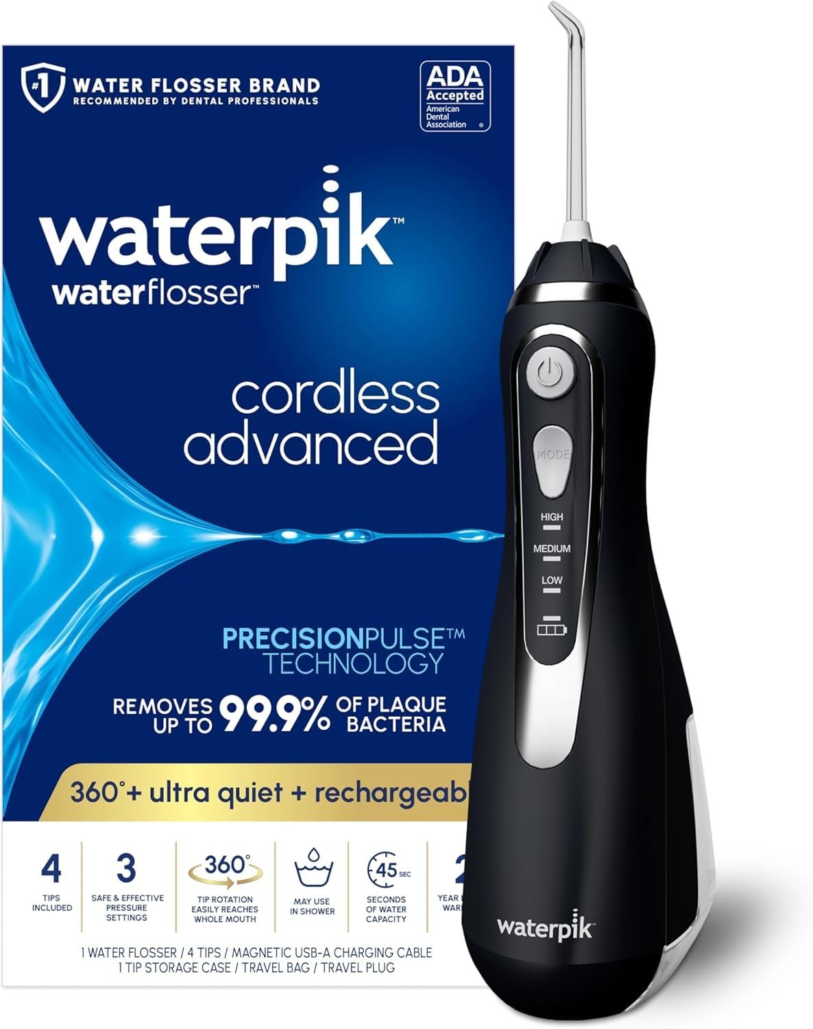 WaterFloss Portable – Hydropulseur Dentaire Sans Fil