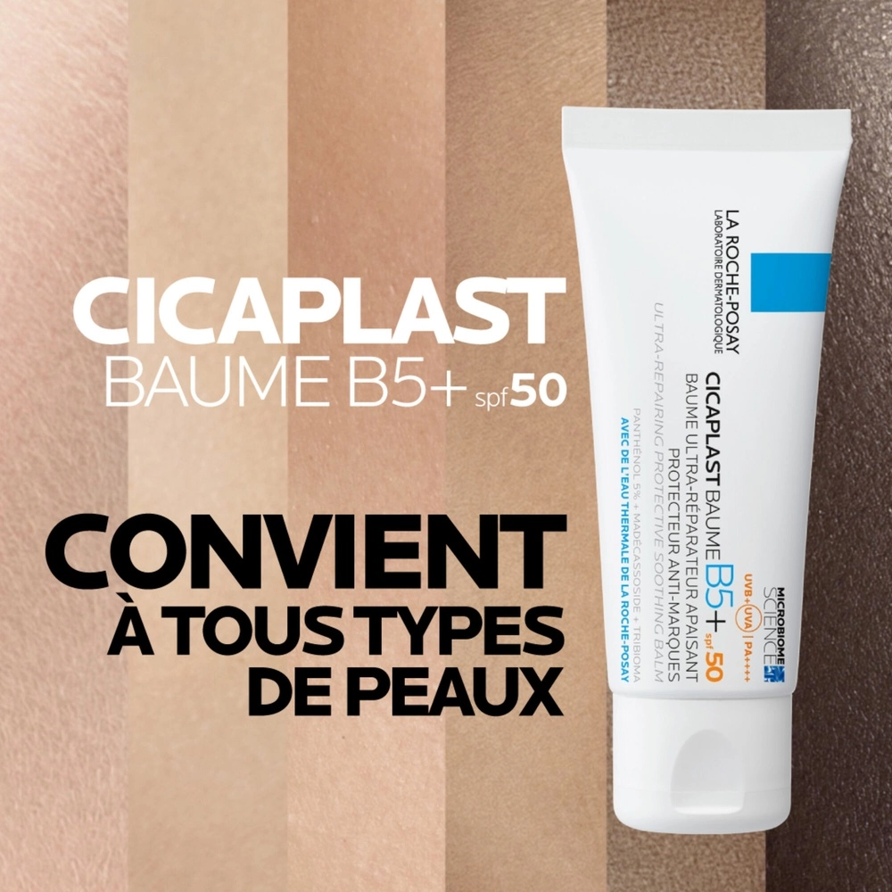 LA ROCHE-POSAY – Cicaplast Baume B5+ SPF50 Baume Réparateur Ultra Apaisant – 40 ml – Image 4